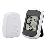 Digitales Funk-Thermometer für den Innen- und Außenbereich, mit LCD-Display und 433 MHz...