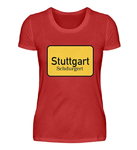 T-shirt Stuttgart femme rouge idéal pour vos sorties décontractées de week-end