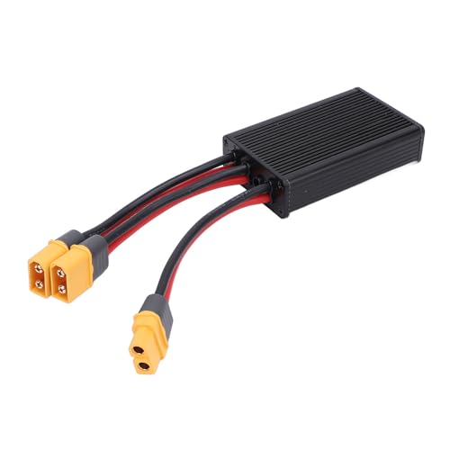 Drfeify Convertisseur à Décharge à Double Batterie Adaptateur de Module Parallèle à Double Batterie DC Interface DC 20-80V XT60 avec Alliage d'aluminium pour Moteur 250-3000W (40A)