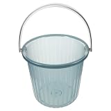 Gadpiparty Secchio Capacità Grande con Manico di Plastica Trasparente Resistente e Facile da Trasportare per Domestico e Auto