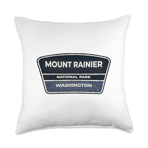 Mount Rainier National Park Washington Hiking Outdoor Throw Pillow