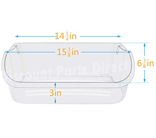 image for Discount Parts Direct 240356402 Clear Refrigerator Door Bin Side Shelf
