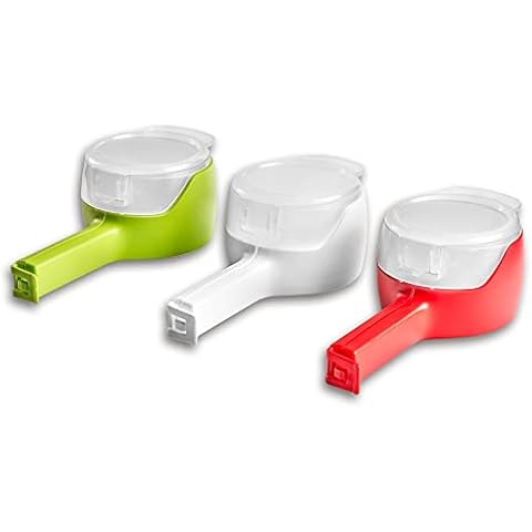 Turbo Plus Clip Seal and Pour Bag Clip 3 Piece Set, Bag Clips chip Clips Bag Sealer Sealing Bag Food Bread Clip Sealing Clip Storage Clip Cover
