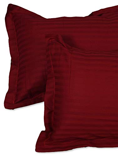 Image of Strip Glace Cotton Single Bedsheet with One Pillow Cover (Mehrun, Single)