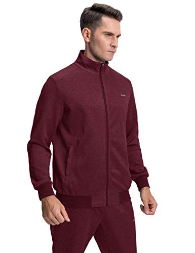 Magnivit Men's Track Suits 2 Piece Jogging Sweat Suits Activewear Sets #1 Wine Red #TOP4