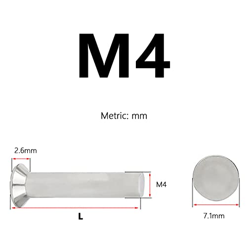 Attaches percussion métriques lisses M4 anti-chute pour assemblage permanent solide