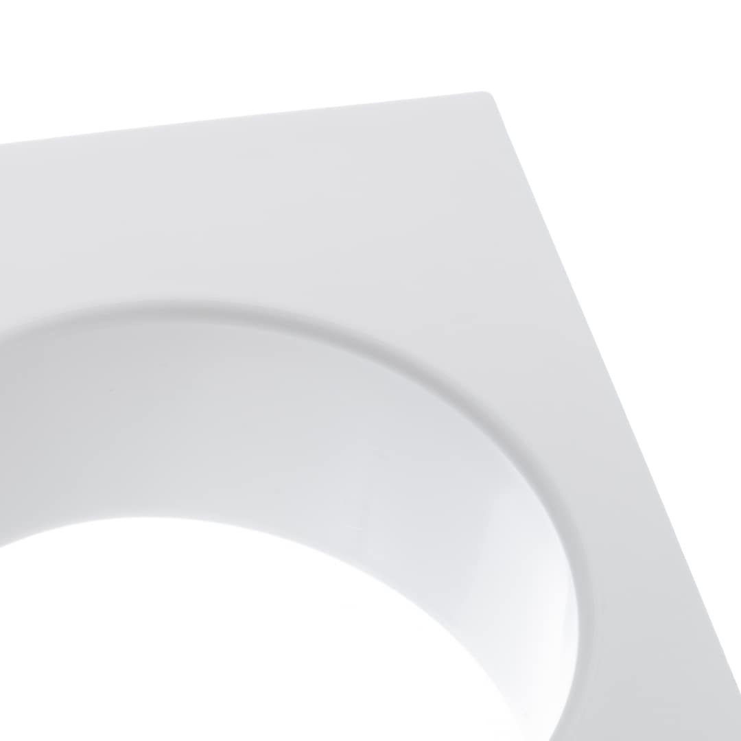 EUROPLAST 150mm Connettore dritto per condotto da 150 mm con flangia, condotto rotondo in PVC, tubo di ventilazione, piastra a parete