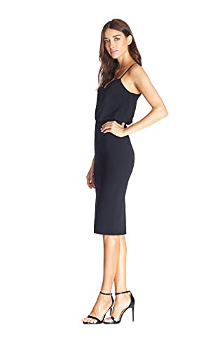 Image of Dress The Population Women's Alondra Blouson Tank Pencil Skirt Midi Dress