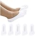 HANXIULIN Chaussettes fille 26 5 pendentifs chaussettes anti-femme respirantes liner mesh 5 chaussettes de friction chaussettes homme courtes noir, Blanc., taille unique