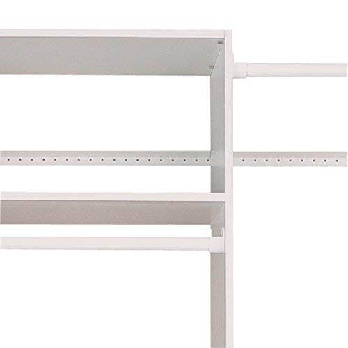 Easy Track Ok1460 Deluxe Starter Closet Storage Wall Mounted Wardrobe Organizer System Kit With Shelves And Rods In White For Bedroom With Hardware #TOP1