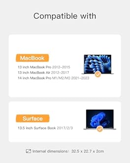 Inateck 360° Protection Laptop Sleeve Case Bag Compatible with 13 inch MacBook Air M4/M3/M2/M1 2025-2012, 14 inch MacBook Pro/Max M5/M4/M3/M2/M1 2025-2021, 12.3 inch Surface Pro, Red