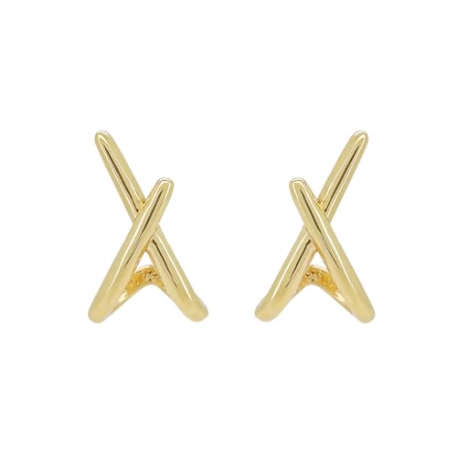 Image of Obidos 14K Gold Plated Stud Earrings for Women Trendy, Simple Minimalist Hypoallergenic Earring for Women Gifts