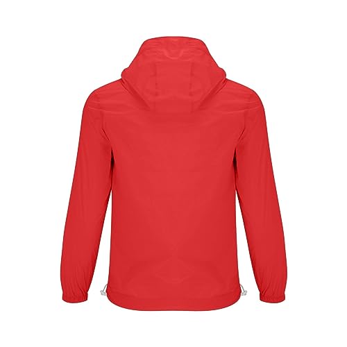 Cocila Abrigo blanco Los vestidos de verano y otoño para hombre y mujer ligeros a prueba de viento y protección solar son cómodos Chaqueta de invierno Chaqueta De Esquí Montaña, rojo, L