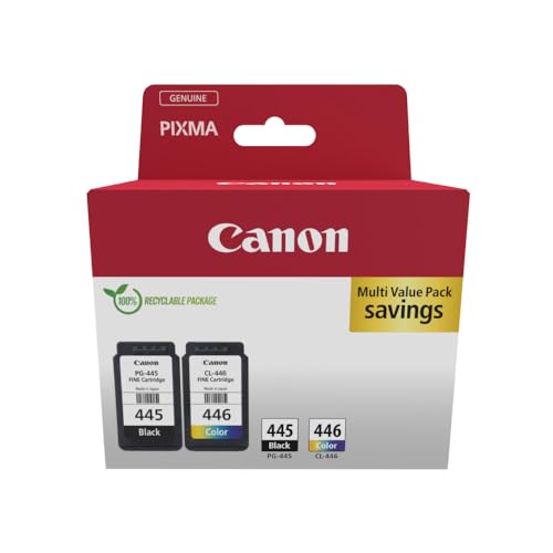 خراطيش حبر من كانون متوافقة مع طابعات Cl-446 وPg-445 - عبوة متعددة القطع