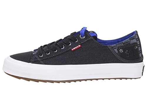 Levi's Men's Neil-Lo-Mngrm Sneakers Low Top Black/Royal Sz. 10 519345 #TOP2
