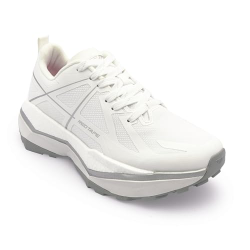 Image of Red Tape Women's Sport Shoes White Mesh TPU Round Lace-Up, 5 UK