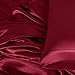 Homiest 4pcs Satin Sheets Set Luxury Silky Satin Bedding Set with Deep Pocket, 1 Fitted Sheet + 1 Flat Sheet + 2 Pillowcases (King Size, Burgundy)