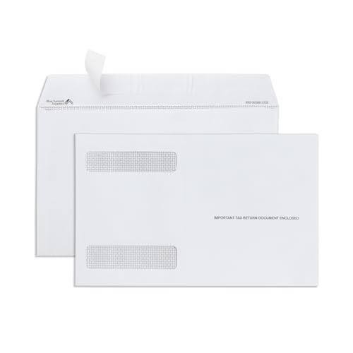 Enveloppes W2 horizontales pour sécuriser et expédier vos formulaires QuickBooks de 10 cm