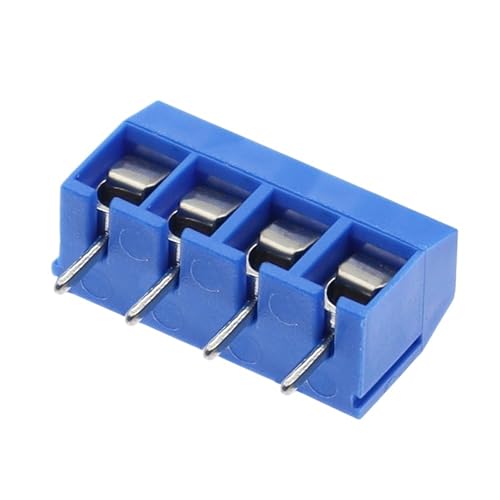 Terminal de tornillo KF301 4Pin azul con paso 5.0mm para montaje en PCB 10 unidades