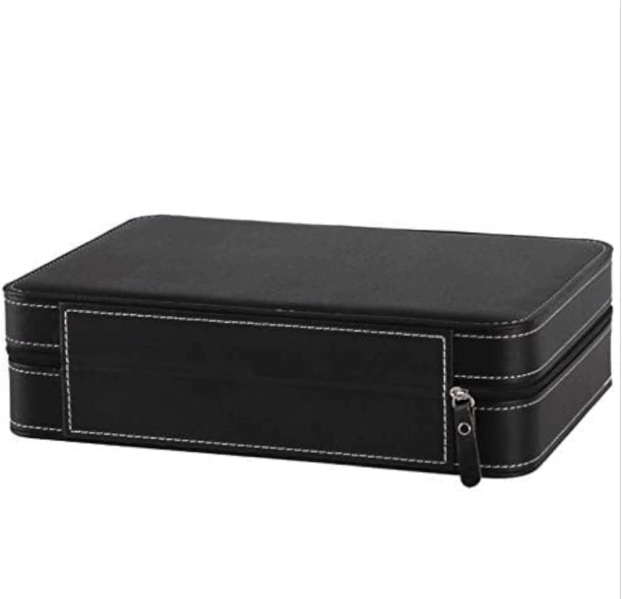 Luxury 10 Slot Black Leather Watch Box for Women