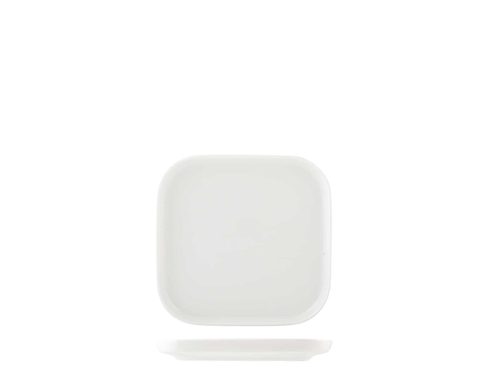 H&H Madrid Porcelain Plate White Square, 16 cm