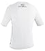 O'Neill UV 50+ Sun Protection Mens Basic Skins Short Sleeve Tee Sun Shirt Rash Guard, White, Medium