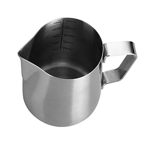 Dianoo Jarra De Espuma De Leche Acero Inoxidable Jarra Humeante Arte Latte Taza De Espuma Para El Café Capuchino… - Imagen 5