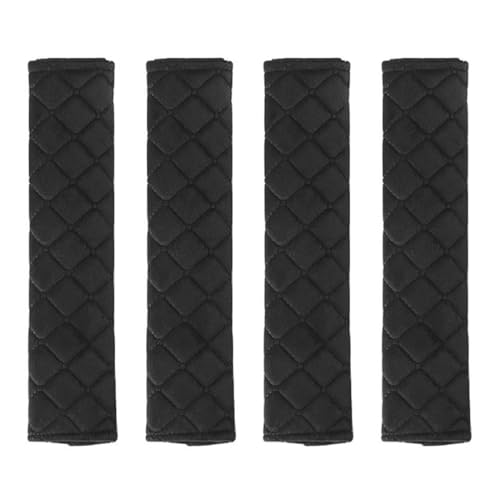 WMUVAZA Almohadillas cómodas para cinturón de seguridad, 4 Piezas Cinturón de Seguridad de Coche, Universales Fundas para Cinturón de Seguridad de Viaje, Apto para la Mayoría de Coches y Camiones