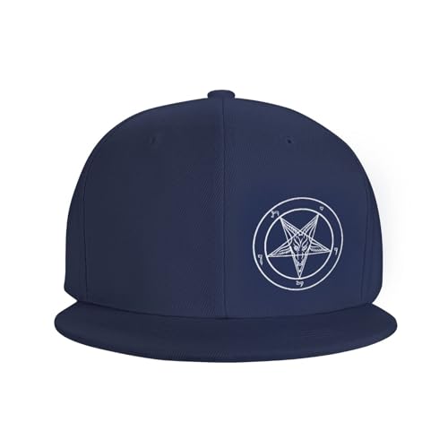 Occult Sigil of Lucifer Satanic Snapback Hat Hip Hop Style Flat Bill Brim Hats Baseball Cap Black3