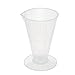 Aexit Kitchen Laboratory gauge Plastic PP Conical Shape Measuring Cup 25ml Capacity Clear