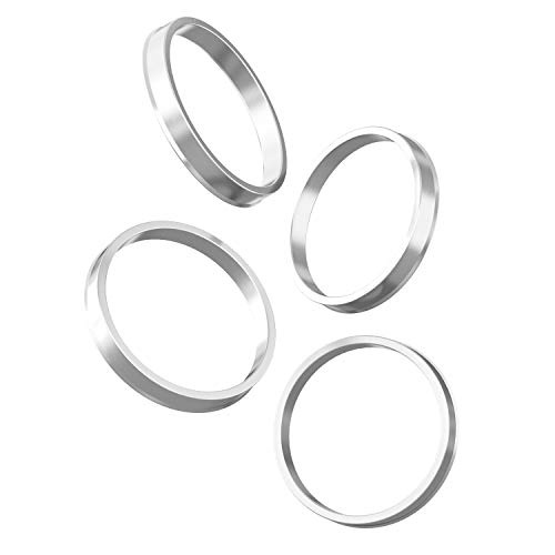 Image of StanceMagic Hubcentric Rings (Pack of 4) - 71.5mm ID to 78.1mm OD - Silver Aluminum Hubrings - Fits on 71.5mm Hubs and 78.1mm Bore Wheels - Compatible with Jeep Dodge Chrysler Vehicles