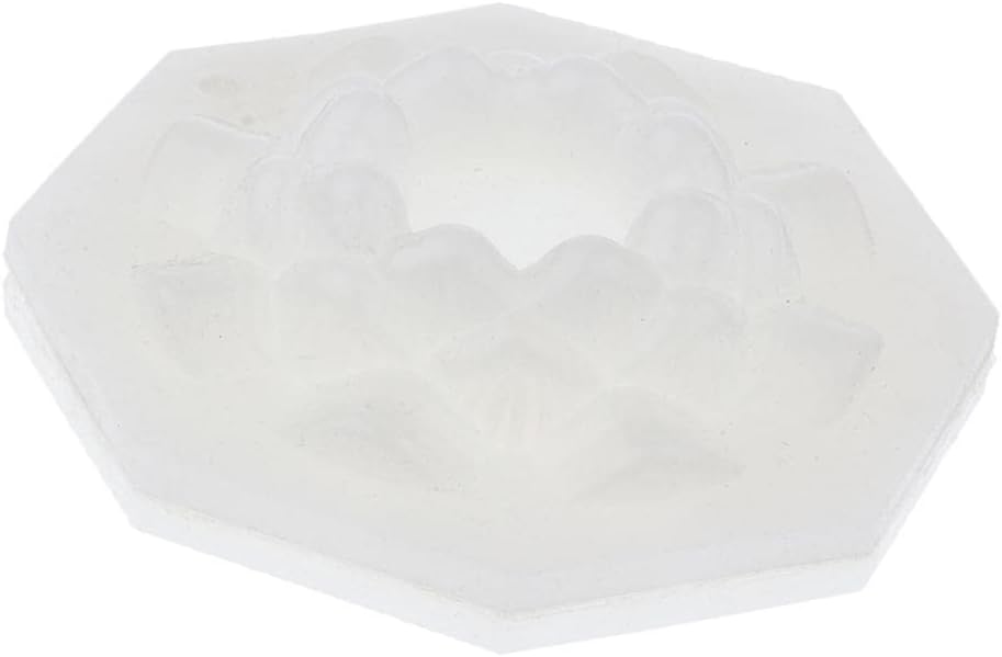 Transparent Plastic Lotus Flower Candle Making Soap Mold
