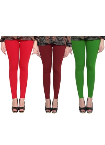 Image of Women Leggings Multi Color Combo Pack 3 | Reguler Cotton Leggings
