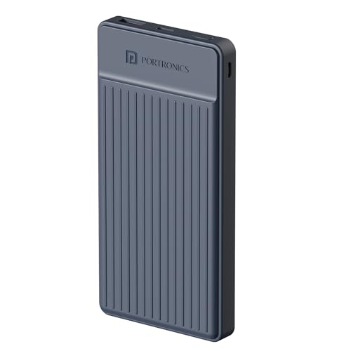 Portronics Luxcell B12 10,000mAh 12W Power Bank, Ultra Slim Power...