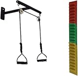 Physical Therapy Rehabilitation Set with Shoulder Pulley, Wall-Mounted Finger Ladder in Red, Green, Yellow, Exercise Equipment for Frozen Shoulder Recovery
