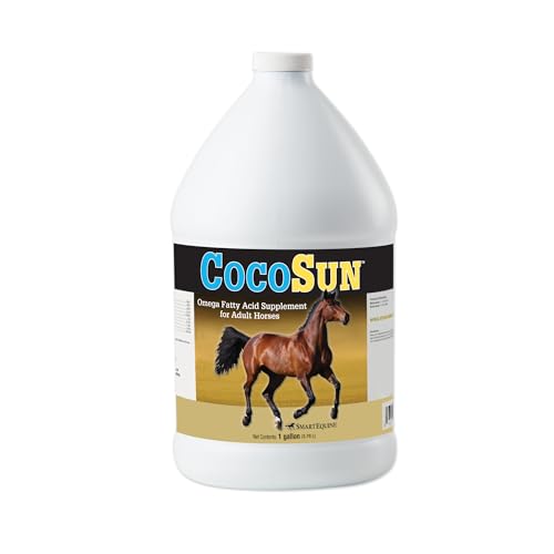SmartEquine CocoSun™ Oil Omega Horse Supplement | Omega 3, 6, 9 Supplements Ideal for Healthy Skin & Shiny Coats | Horse Supplements for Weight Gain | 1 Gallon
