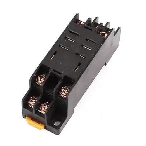 Prise relais PTF08A 8 broches base montage rail DIN 35mm pour HH53P