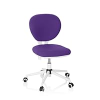 hjh OFFICE 670970 kinder- en jongens-draaistoel Kid VIVO stof blauw/wit kinderbureaustoel met in hoogte verstelbare rugleuning
