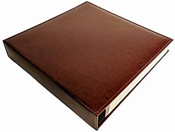 Photo Album Self Adhesive, 100 Pages 50 Sheets, Self Stick Sheet, Scrapbook, Picture Book, 4x6, 5x7, 8x10, 8-1/2x11, Replaceable Pages (Brown)