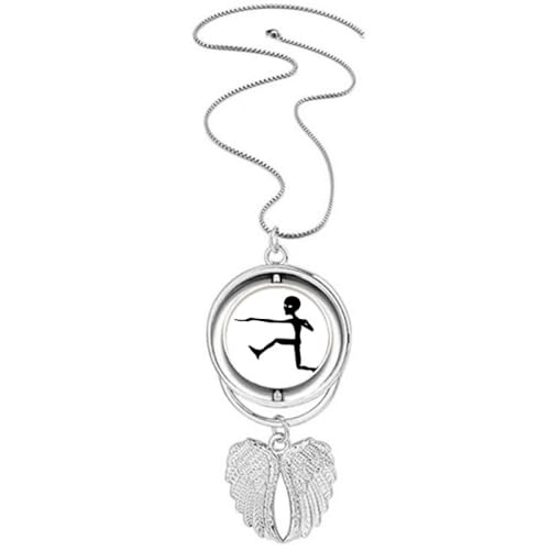 Collier monstre sautant ailes d'ange pendentif fantastique grunge