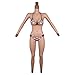 JHKGY Plastron Intégral en Silicone,Body Vagin Aux Seins en Silicone,Faux Vagin en Silicone,pour Crossdresser Silicone Poitrine Forme Fesses Pad Plaque De Poitrine,Light Beige,E Cup