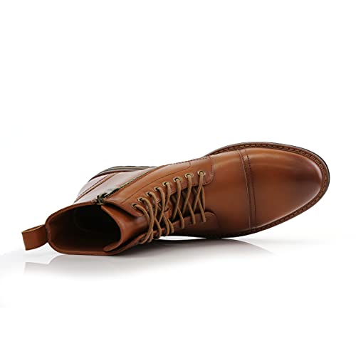 Image of Polar Fox Men's Ankle Dress Boots | Lace-up Casual Fashion Boot Collection | Cap Toe & Plain Toe Styles |