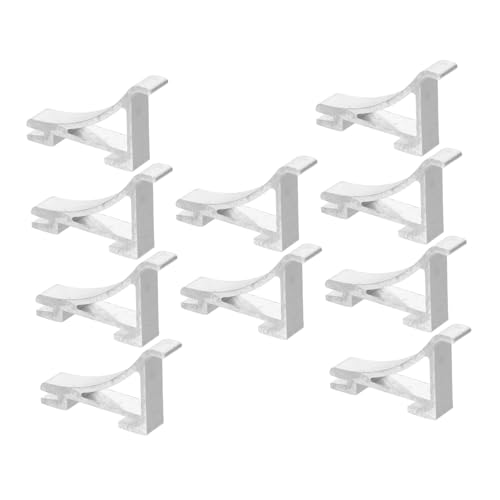FIXOSHEE 10 piezas Clips de Estante para Refrigerador Aluminio Soporte Estable y Seguro para Diferentes de Frigorífico de Multipropósito para Congelador Armario y Rv