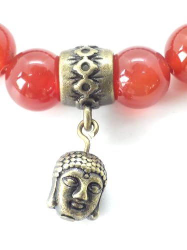Bracelet cornaline véritable et Bouddha pour harmoniser vos énergies