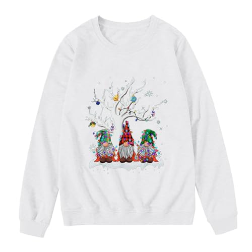 Sweat-shirt femme col rond blanc pour en finir avec les pulls serrés - 3