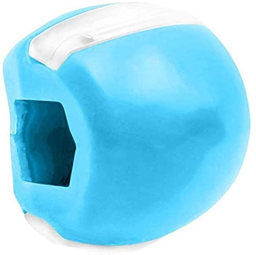 Ejercitador de mand�bula Chew, T�nico facial de tama�o maxilar, Bola de ejercicios de mand�bula, Ejercitador de mand�bula de tama�o maxilar y tonificaci�n del cuello (Azul)
