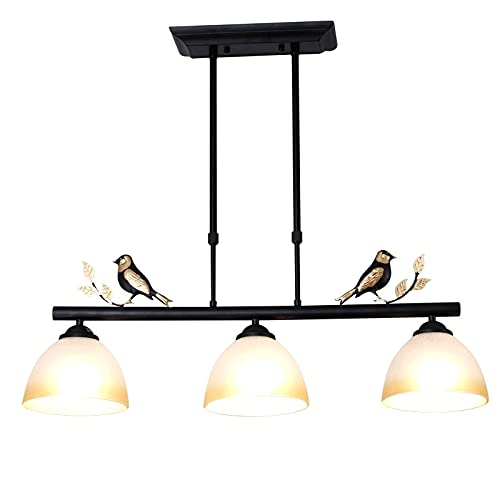Lustre E27 anti-éblouissement en verre pour éclairer la table