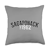 Sagaponack 11962 The Hamptons LI Long Island NY New York South Fork Vintage Retro Design 100% spun-polyester fabric Double-sided print Filled with 100% polyester and sewn closed Individually cut and sewn by hand Spot clean/dry clean only