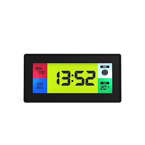 Space Hotel® Robot 10 Designer Digital Alarm Clock With Colour Lcd Display, 12/24Hr, Date Calendar, Room Temperature, Moon Phase, Snooze, 4 Levels Brightness Dimmer, Usb Powered & Battery Backup… #TOP5