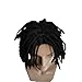 Leeshar Beau Dreadlocks Wig Premade Synthetic Cosplay Reggae Short Dreadlock Wigs African American Wigs (Black)